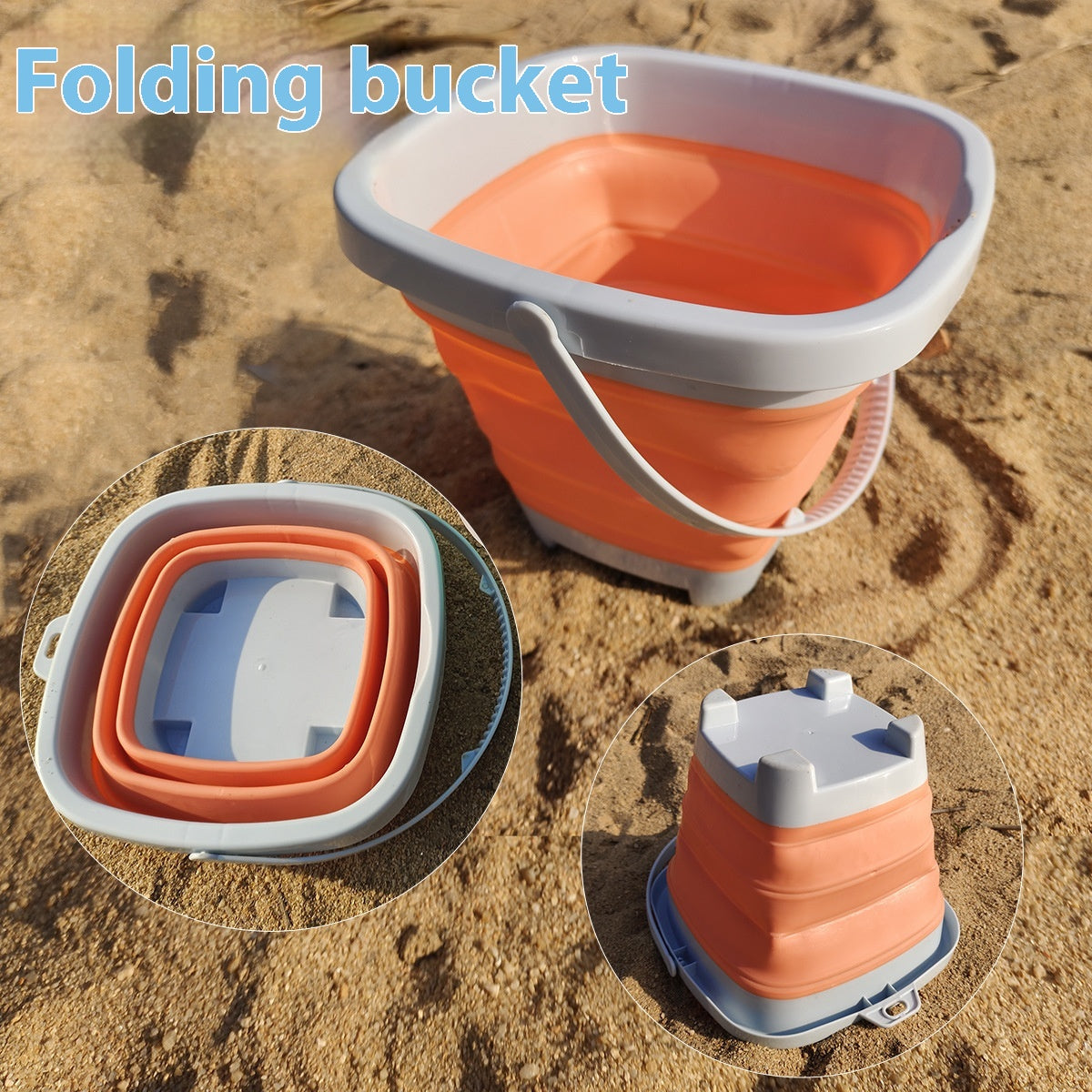Kit Jouets de Sable Enfant 11 Pièces — Pelle Râteau Arrosoir Plage — Bleu Orange