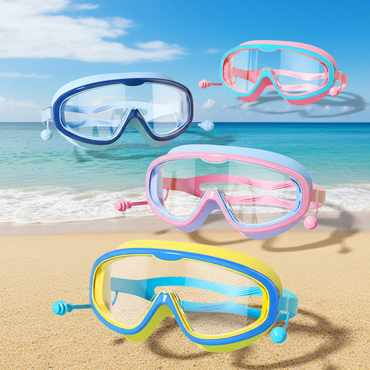 Masque de Natation Enfant — Lunettes Piscine Plage Anti-Buée