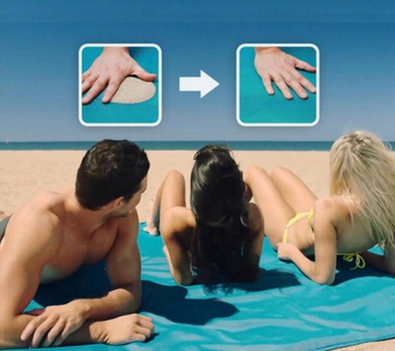 Tapis de Plage Anti-Sable  — Famille Enfant Piscine  — 6 Couleurs