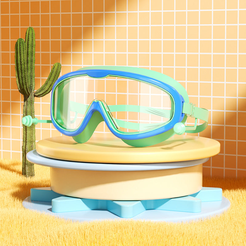 Masque de Natation Enfant — Lunettes Piscine Plage Anti-Buée