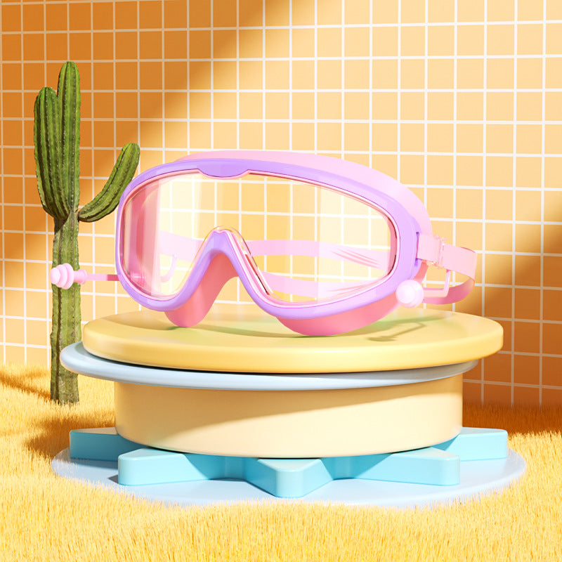 Masque de Natation Enfant — Lunettes Piscine Plage Anti-Buée
