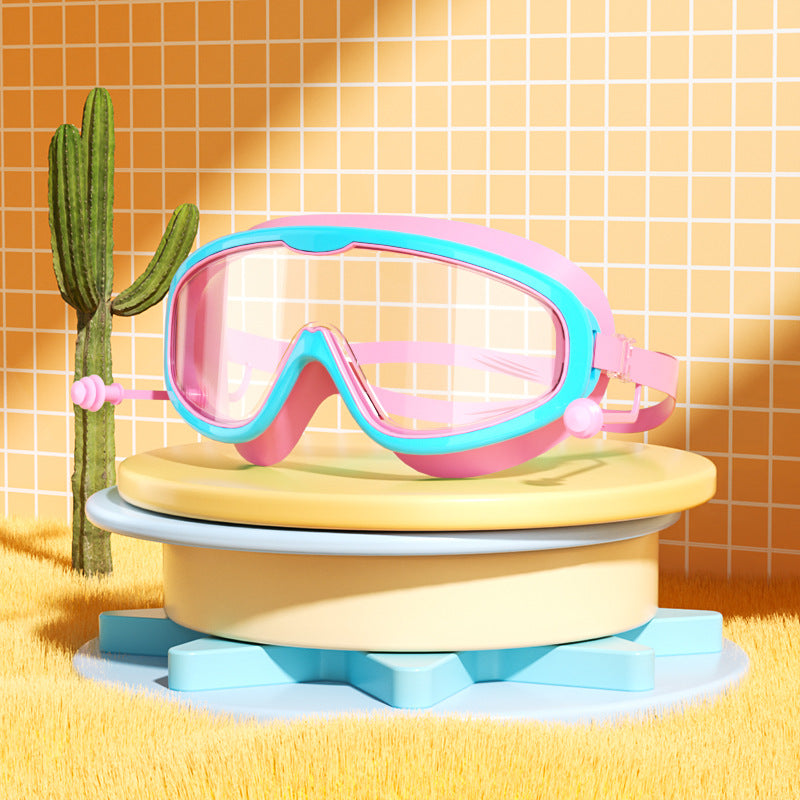 Masque de Natation Enfant — Lunettes Piscine Plage Anti-Buée